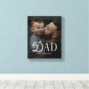 Lienzo Personalizado con Foto de Papá Moderno