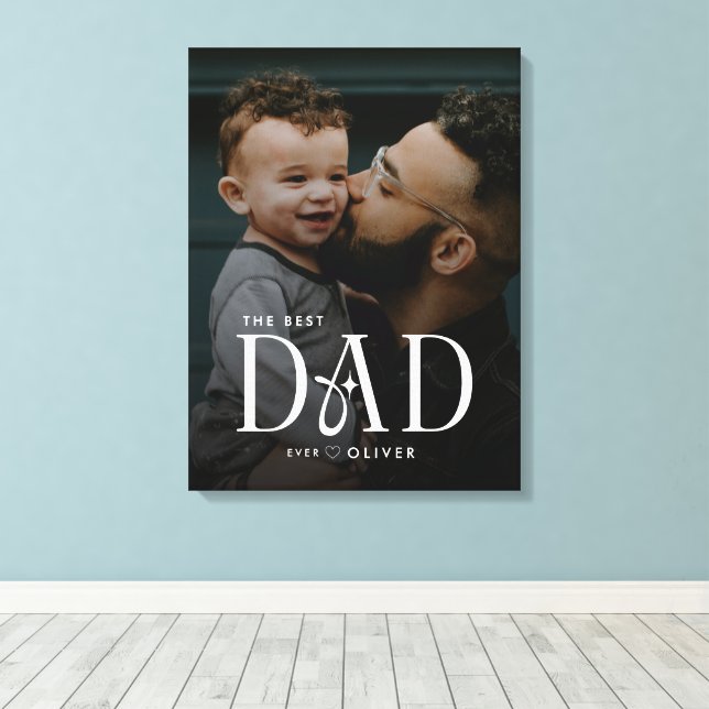 Lienzo Personalizado con Foto de Papá Moderno (Insitu (piso de madera))