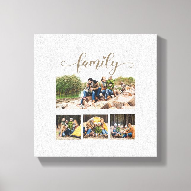 Lienzo Personalizado Cuatro Collages de fotos de familia  (Anverso)