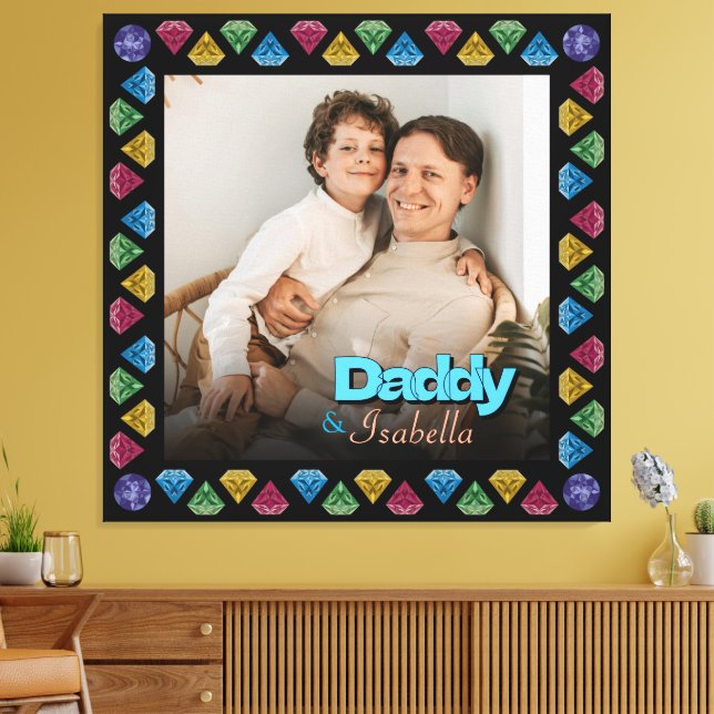 Lienzo Personalizado Daddy & Me Photo Keepsake - Personal (Insitu (Sala de estar))