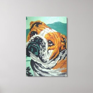 Lienzo personalizado de bulldog imprimir pintura por núme