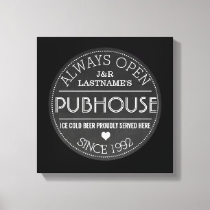Lienzo Personalizado de Chalkboard Pareja Publicidad con 