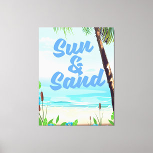 Lienzo Personalizado de citas inspiradoras de Sun y Sand