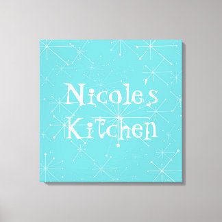 Lienzo Personalizado de cocina retro de los años 50 Decor