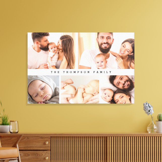 Lienzo Personalizado de collage de fotografías familiares (Insitu (Sala de estar))