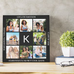Lienzo Personalizado de Collage de fotos de grado monogra<br><div class="desc">Crea tu propio lienzo envuelto de graduación único con tu nombre, primer, año de clase, nombre de universidad/unidad, una cita inspiradora y 8 de tus fotos favoritas. La plantilla de fotos está configurada para que añadas 8 de tus fotos favoritas, tus mejores y recordatorios de los tiempos de diversión durante...</div>