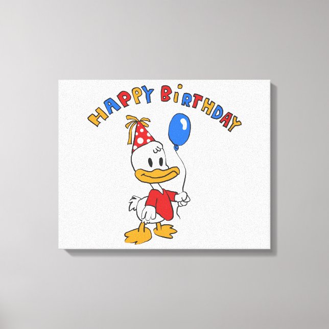 Lienzo Personalizado de cumpleaños Duck | elegir color de (Anverso)