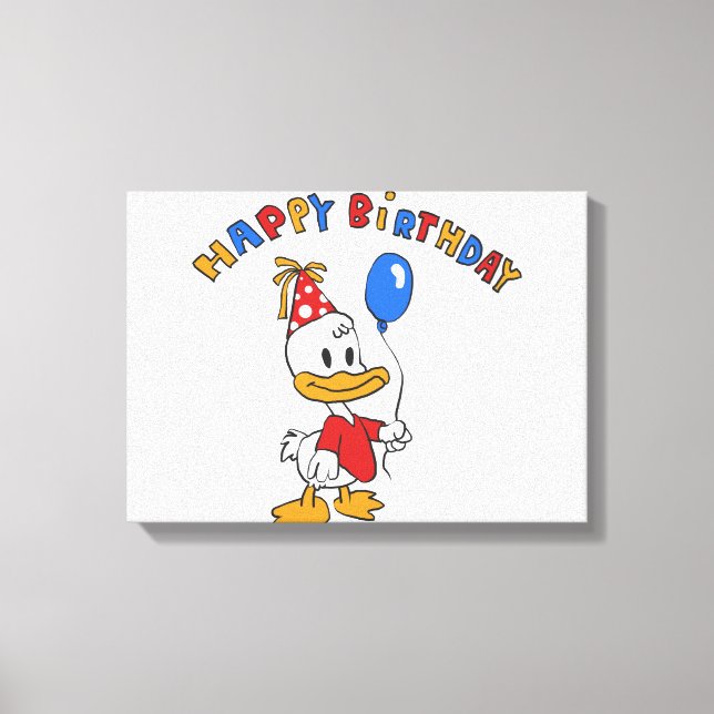 Lienzo Personalizado de cumpleaños Duck | elegir color de (Anverso)