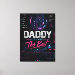 Lienzo personalizado de Día del Padre Cyberpunk