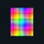 Lienzo Personalizado de fondo con placa de arcoiris<br><div class="desc">Este patrón de fondo de arcoiris estirado estirado es brillante y colorido,  con un efecto de textura clara. Es un vívido y vibrante patrón a cuadros que se verá como el fondo de tu texto y fotos.</div>
