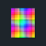 Lienzo Personalizado de fondo con placa de arcoiris<br><div class="desc">Este patrón de fondo de arcoiris estirado estirado es brillante y colorido,  con un efecto de textura clara. Es un vívido y vibrante patrón a cuadros que se verá como el fondo de tu texto y fotos.</div>