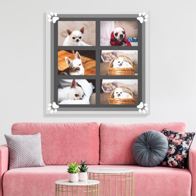 Lienzo Personalizado de fotos de tu perro mascota chihuah (Insitu (Sala de estar))