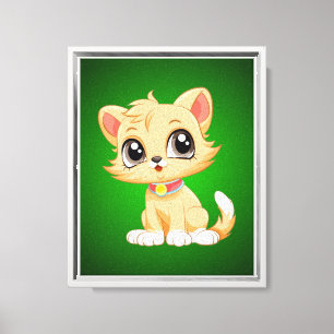 Lienzo Personalizado de gatos sentados adorables