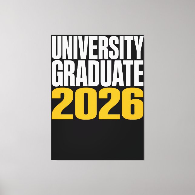 Lienzo personalizado de graduación universitaria d (Anverso)