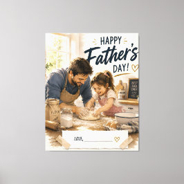 Lienzo personalizado de horneado de padre e hija