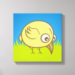 Lienzo Personalizado de pájaro amarillo
