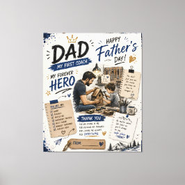 Lienzo personalizado de Papá Mi Primer Entrenador