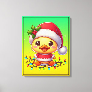 Lienzo Personalizado de pato de Navidades particulares Sa