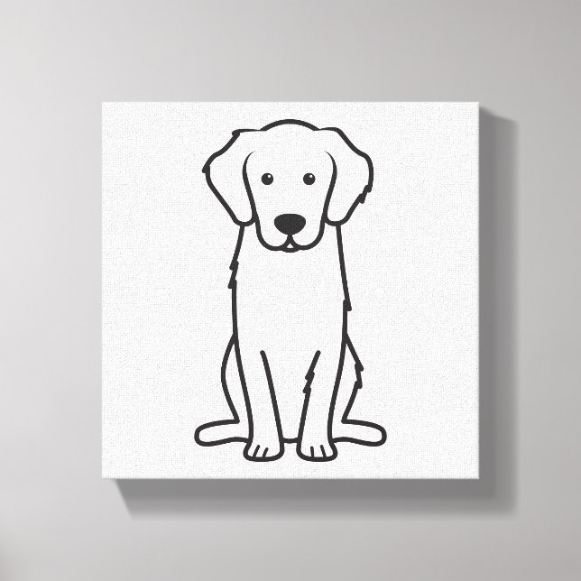 Lienzo Personalizado de perro de Golden Retriever (Anverso)