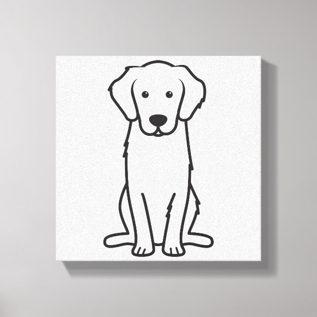 Lienzo Personalizado de perro de Golden Retriever (Anverso)