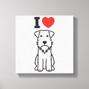 Lienzo Personalizado de perro Schnauzer en miniatura
