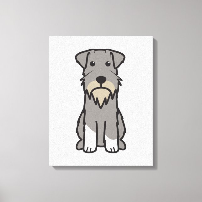 Lienzo Personalizado de perro Schnauzer en miniatura (Anverso)