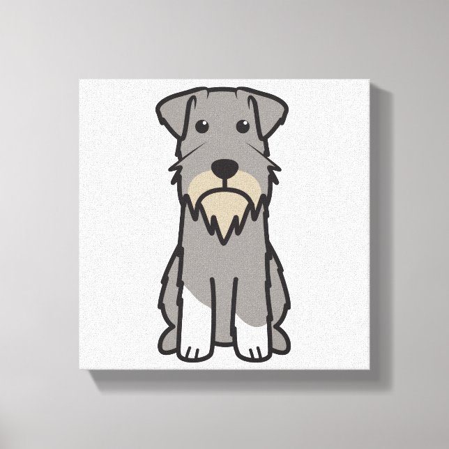 Lienzo Personalizado de perro Schnauzer en miniatura (Anverso)