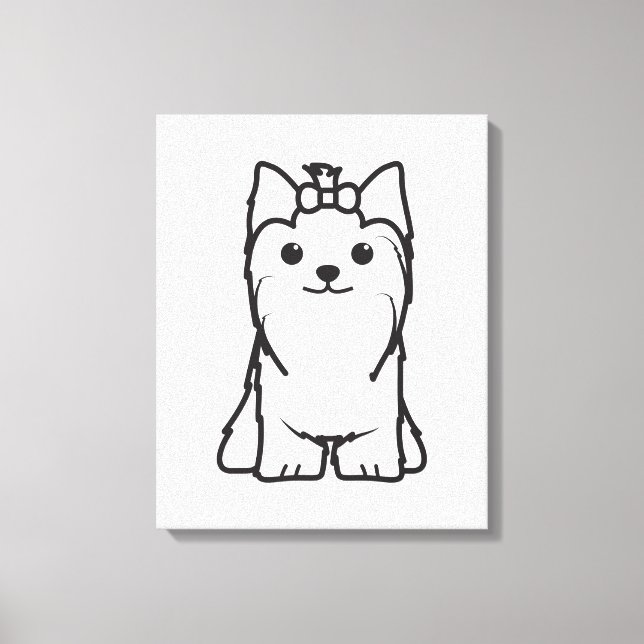 Lienzo Personalizado de Perro Terrier de Yorkshire (Anverso)