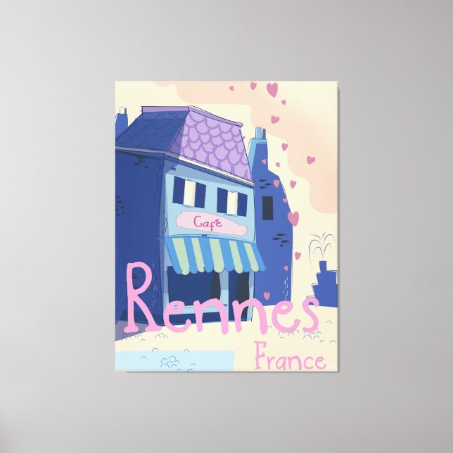 Lienzo Personalizado de Rennes France (Anverso)