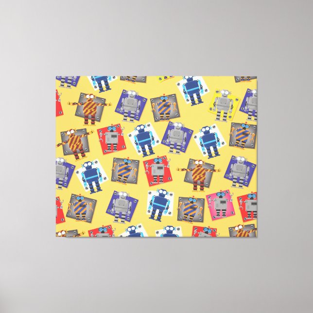 Lienzo Personalizado de robots mecánicos (Anverso)