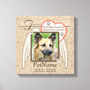 Lienzo Personalizado de Solidaridad Mascota Angel Wings