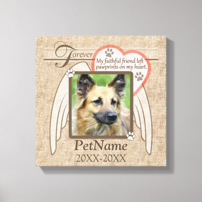 Lienzo Personalizado de Solidaridad Mascota Angel Wings (Anverso)