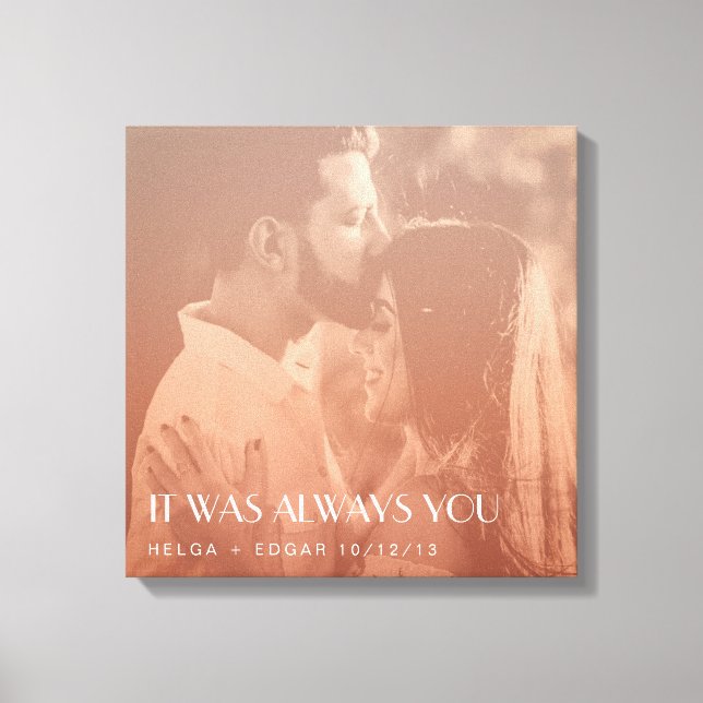 Lienzo Personalizado de superposición de color Foto de re (Anverso)