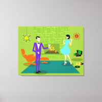 Personalizado de tela estirada de la pareja modern