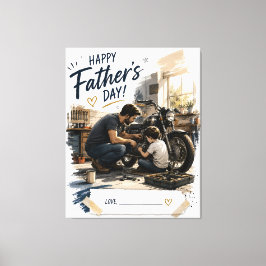 Lienzo personalizado del Día del Padre para mecáni