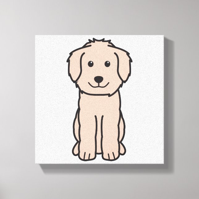 Lienzo Personalizado del perro Goldendoodle (Anverso)