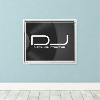 Personalizado DJ Canvas Wall Art con Vinyl Record