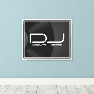 Lienzo Personalizado DJ Canvas Wall Art con Vinyl Record