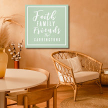 Personalizado Earth Tone Sage Faith Family Friends
