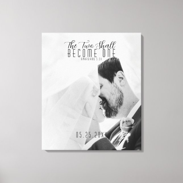 Lienzo Personalizado Foto Dos Se Convierte En Un Boda (Anverso)