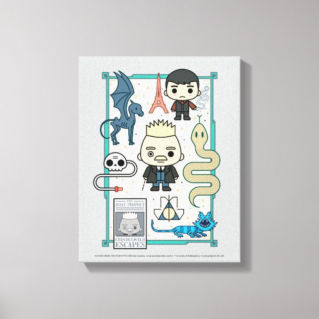 Lienzo Personalizado GELLERT GRINDELWALD™ y Barebone (Anverso)