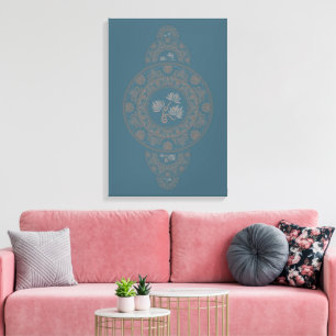 Lienzo Personalizado Gold Rococo Lotus Ornamental Mandala