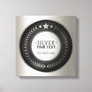 Lienzo PERSONALIZADO IMPRIMIR DIY MEDAL Silver Champion E