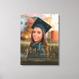 Lienzo Personalizado Luxury Confetti Purpurina Graduate P