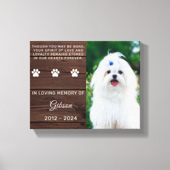Lienzo Personalizado mascota Perro  foto personalizada (Anverso)