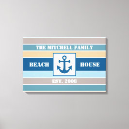 Lienzo personalizado náutico de Beach House