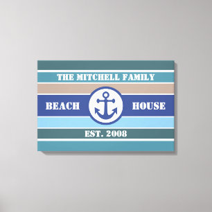 Lienzo personalizado náutico de Beach House