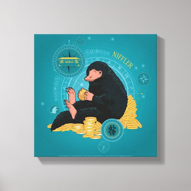 Lienzo Personalizado NIFFLER™ con monedas de oro (Anverso)