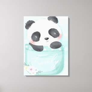 Lienzo Personalizado Panda   Cute Panda Está En Pocket