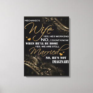 Lienzo Personalizado para la esposa de mi mecánico, manta